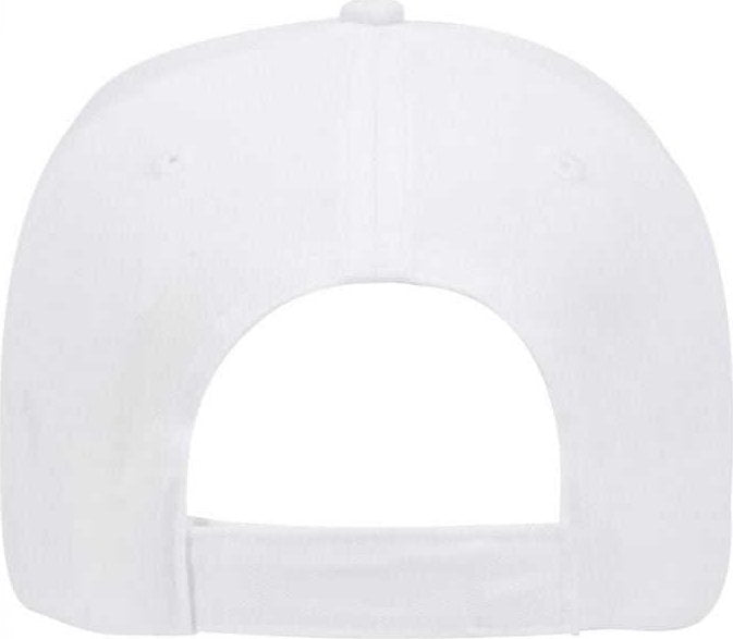 OTTO 18-553 Cotton Twill Low Profile Pro Style Cap with Adjustable Hook and Loop - White - HIT a Double - 2