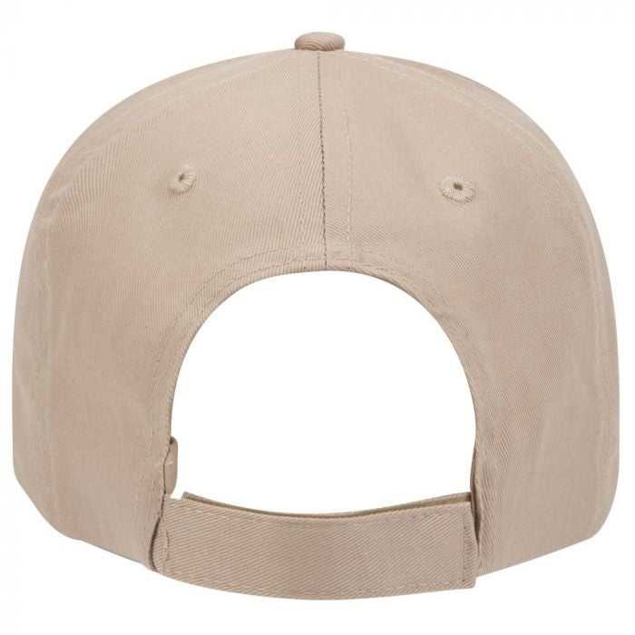 OTTO 18-553 Cotton Twill Low Profile Pro Style Cap with Adjustable Hook and Loop - Khaki - HIT a Double - 1