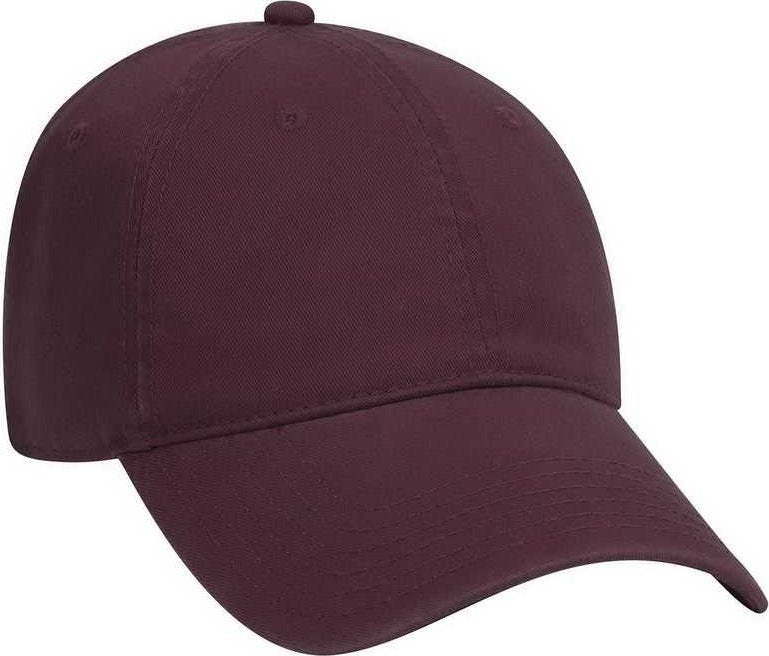 OTTO 18-692 Deluxe Garment Washed Cotton Twill Low Profile Pro Style Unstructured Soft Crown Cap - Maroon - HIT a Double - 1