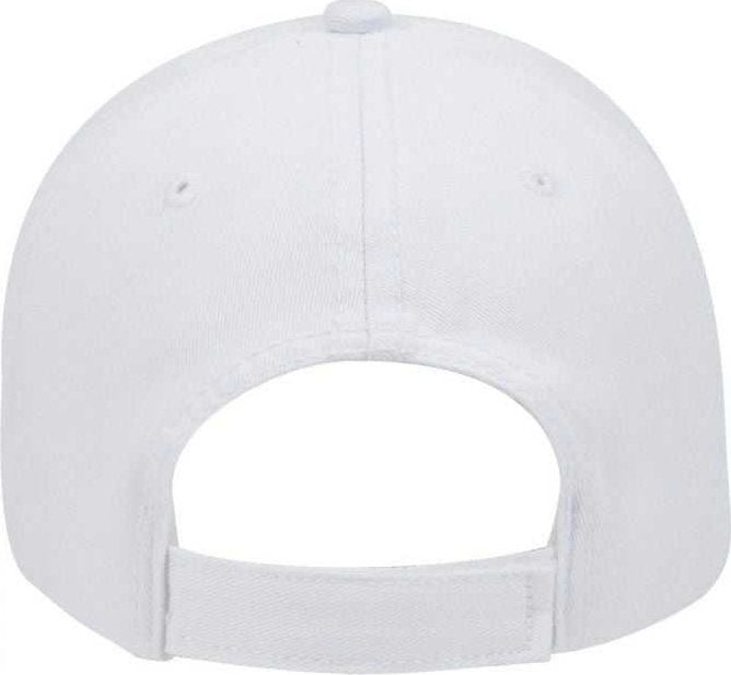 OTTO 18-692 Deluxe Garment Washed Cotton Twill Low Profile Pro Style Unstructured Soft Crown Cap - White - HIT a Double - 2