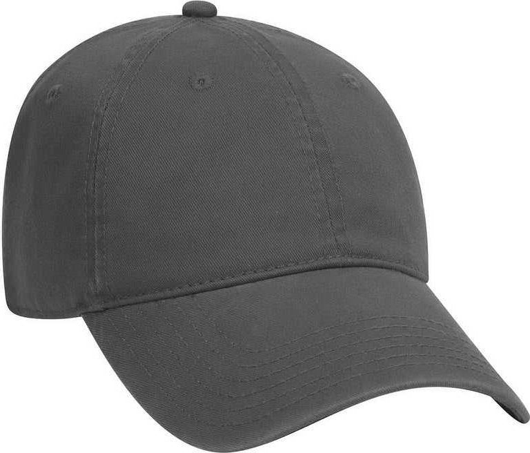 OTTO 18-692 Deluxe Garment Washed Cotton Twill Low Profile Pro Style Unstructured Soft Crown Cap - Charcoal Gray - HIT a Double - 1