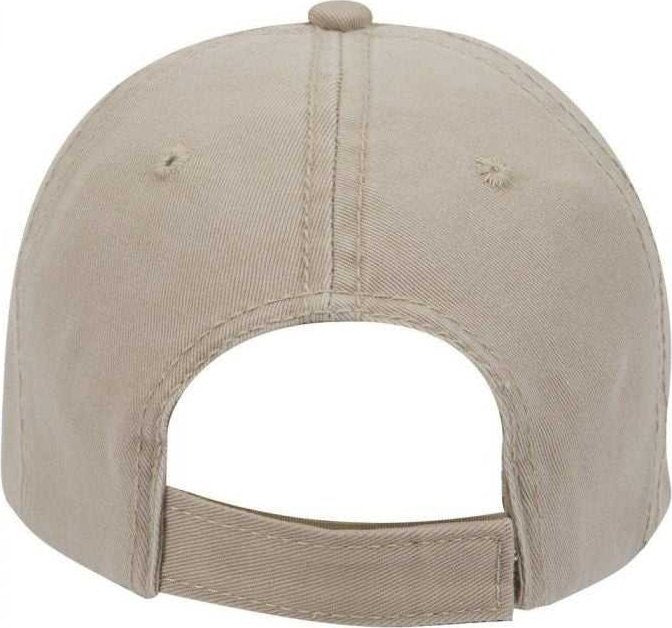 OTTO 18-692 Deluxe Garment Washed Cotton Twill Low Profile Pro Style Unstructured Soft Crown Cap - Khaki - HIT a Double - 2