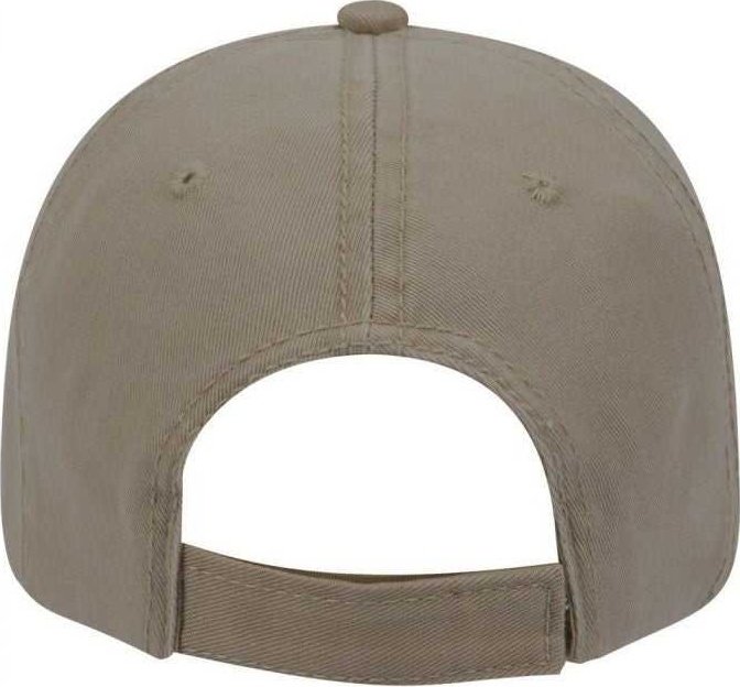 OTTO 18-692 Deluxe Garment Washed Cotton Twill Low Profile Pro Style Unstructured Soft Crown Cap - Dark Khaki - HIT a Double - 2
