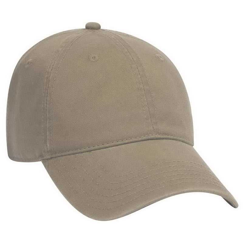 OTTO 18-692 Deluxe Garment Washed Cotton Twill Low Profile Pro Style Unstructured Soft Crown Cap - Dark Khaki - HIT a Double - 1
