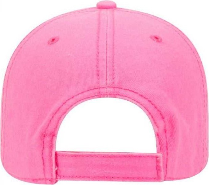OTTO 18-692 Deluxe Garment Washed Cotton Twill Low Profile Pro Style Unstructured Soft Crown Cap - Neon Pink - HIT a Double - 2