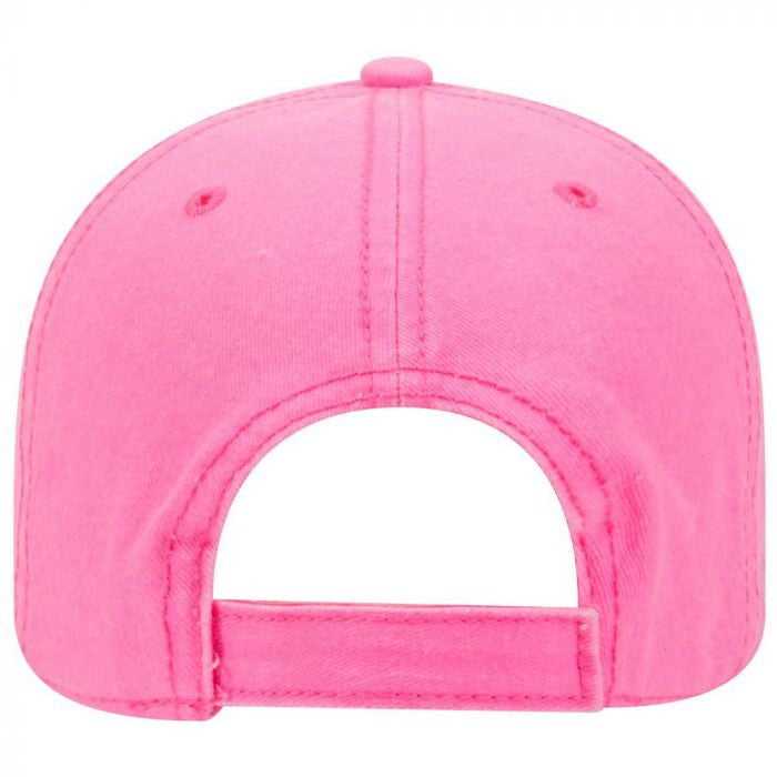 OTTO 18-692 Deluxe Garment Washed Cotton Twill Low Profile Pro Style Unstructured Soft Crown Cap - Neon Pink - HIT a Double - 1