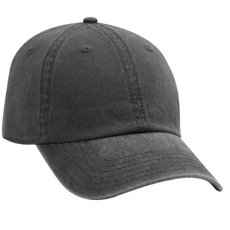 OTTO 18-711 Superior Washed Pigment Dyed Cotton Twill Low Profile Pro Style Cap - Charcoal Gray - HIT a Double - 1