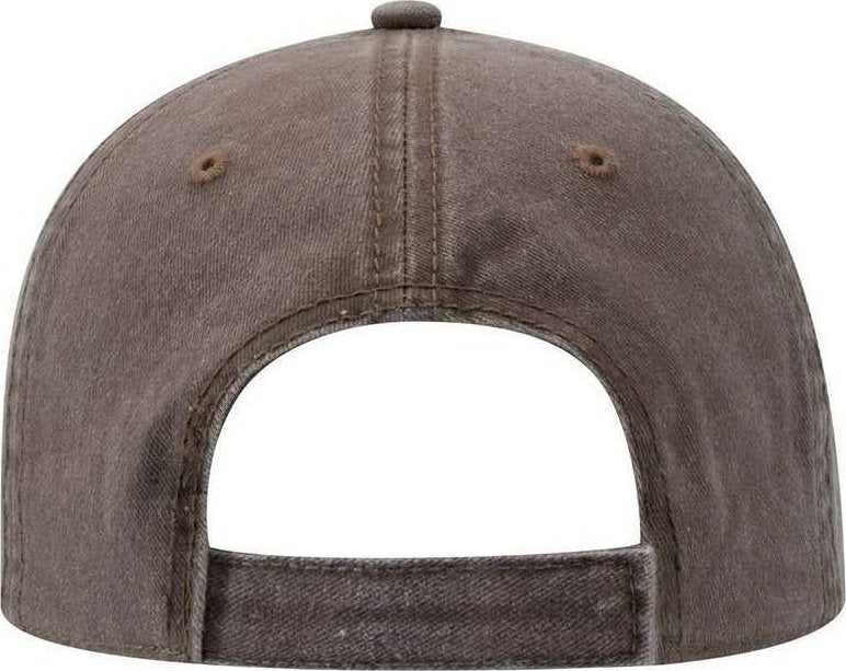 OTTO 18-711 Superior Washed Pigment Dyed Cotton Twill Low Profile Pro Style Cap - Dark Brown - HIT a Double - 2
