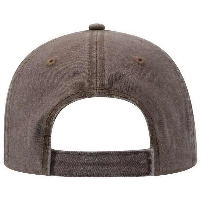 OTTO 18-711 Superior Washed Pigment Dyed Cotton Twill Low Profile Pro Style Cap - Dark Brown - HIT a Double - 1