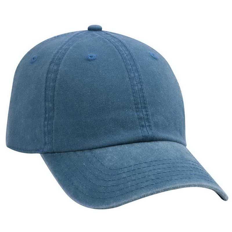 OTTO 18-711 Superior Washed Pigment Dyed Cotton Twill Low Profile Pro Style Cap - Royal - HIT a Double - 1