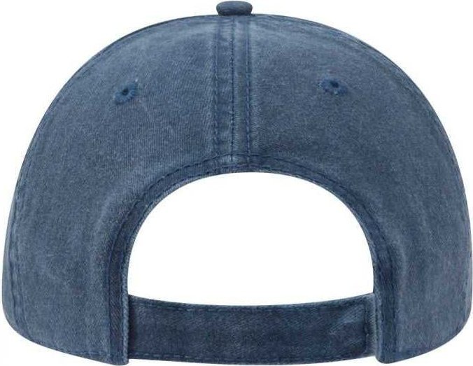 OTTO 18-711 Superior Washed Pigment Dyed Cotton Twill Low Profile Pro Style Cap - Navy - HIT a Double - 2