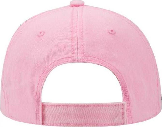 OTTO 18-711 Superior Washed Pigment Dyed Cotton Twill Low Profile Pro Style Cap - Pink - HIT a Double - 1