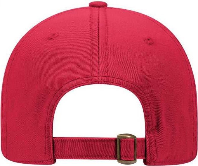 OTTO 18-772 Superior Garment Washed Cotton Twill Low Profile Pro Style Cap - Red - HIT a Double - 2
