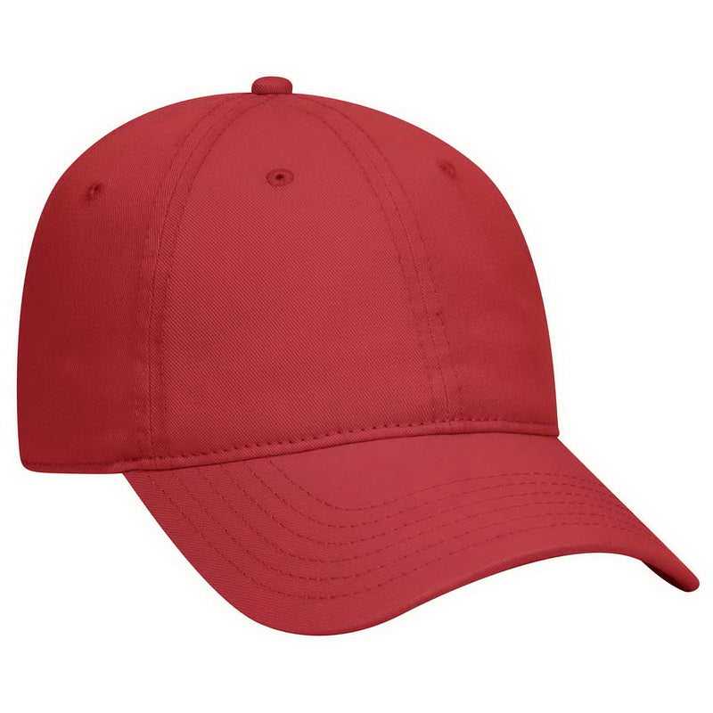 OTTO 18-772 Superior Garment Washed Cotton Twill Low Profile Pro Style Cap - Red - HIT a Double - 1