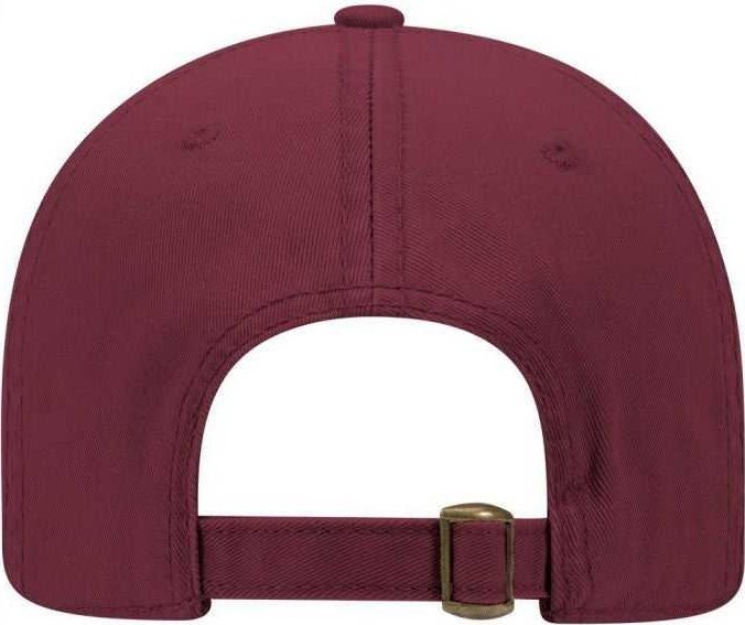 OTTO 18-772 Superior Garment Washed Cotton Twill Low Profile Pro Style Cap - Maroon - HIT a Double - 2