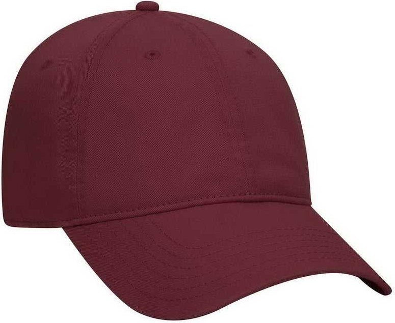 OTTO 18-772 Superior Garment Washed Cotton Twill Low Profile Pro Style Cap - Burgandy Maroon - HIT a Double - 1