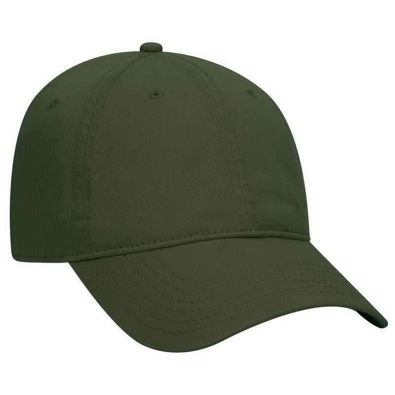 OTTO 18-772 Superior Garment Washed Cotton Twill Low Profile Pro Style Cap - Dark Olive Green - HIT a Double - 1