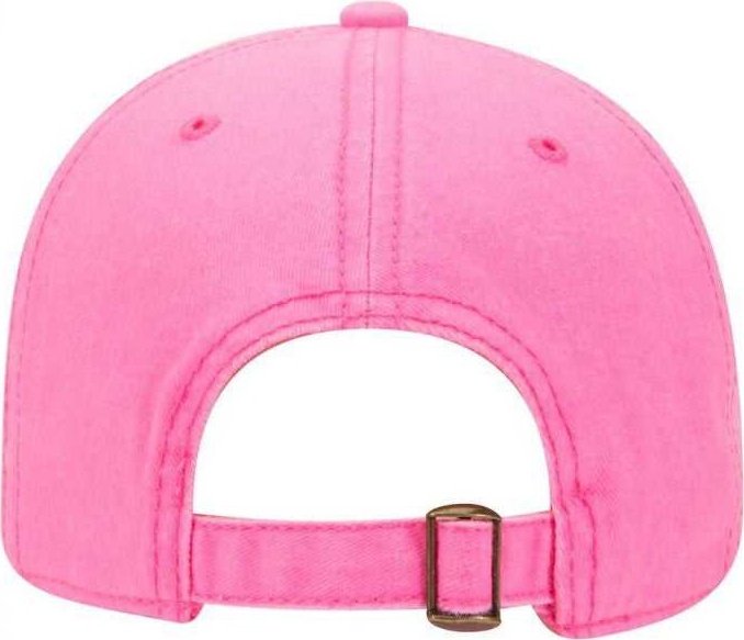 OTTO 18-772 Superior Garment Washed Cotton Twill Low Profile Pro Style Cap - Neon Pink - HIT a Double - 2