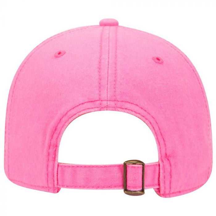 OTTO 18-772 Superior Garment Washed Cotton Twill Low Profile Pro Style Cap - Neon Pink - HIT a Double - 1