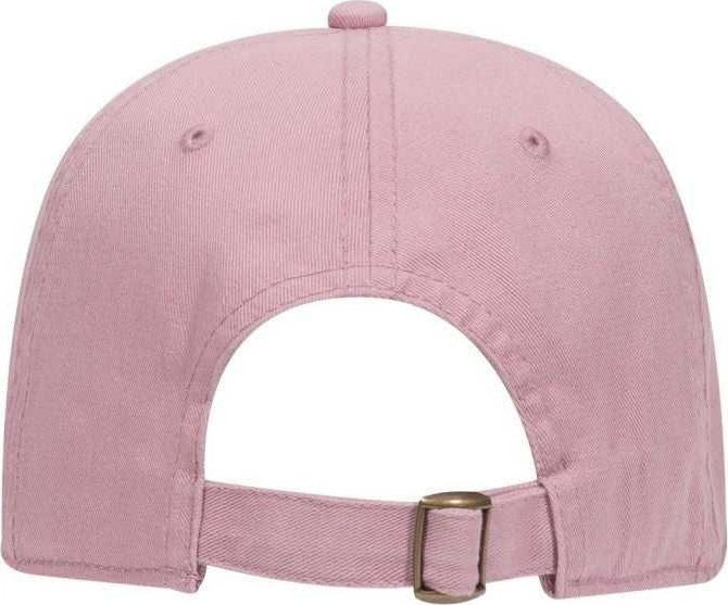 OTTO 18-772 Superior Garment Washed Cotton Twill Low Profile Pro Style Cap - Dusty Rose - HIT a Double - 1