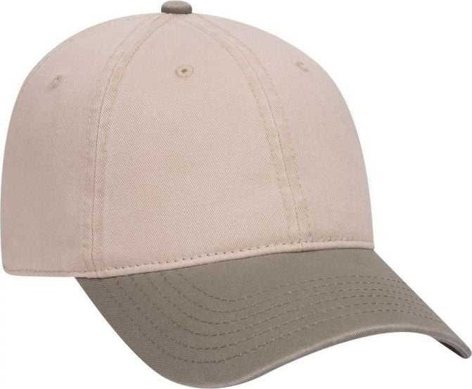 OTTO 18-772 Superior Garment Washed Cotton Twill Low Profile Pro Style Cap - Olive Green Khaki - HIT a Double - 1