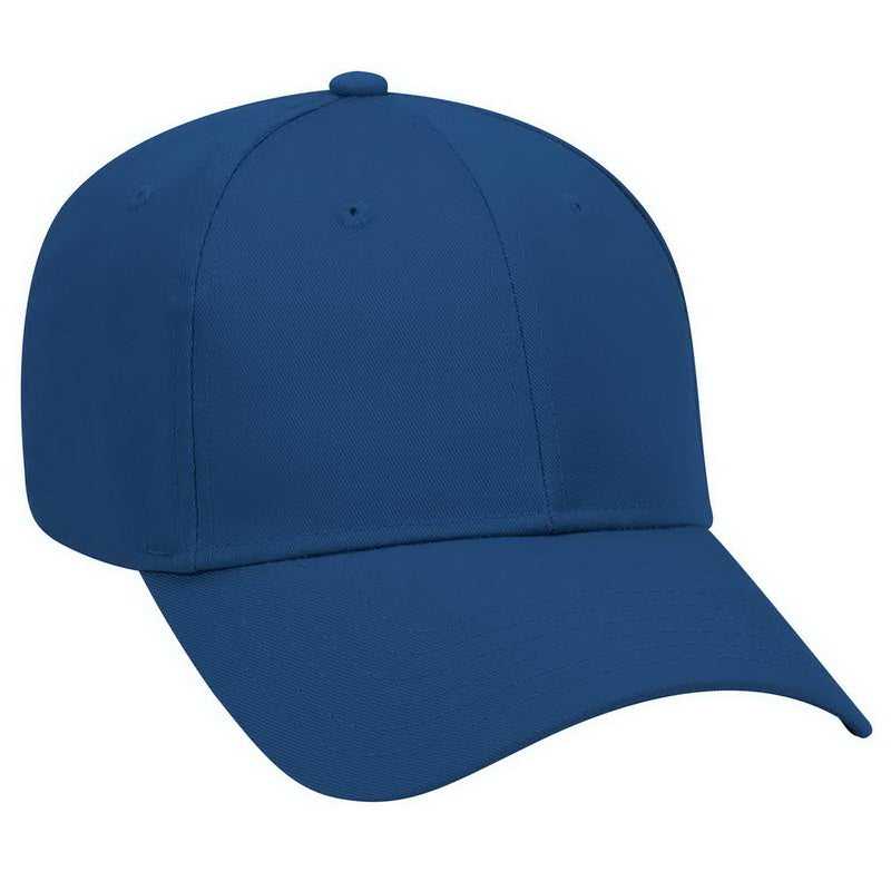 OTTO 19-061 Cotton Twill Low Profile Pro Style Cap with Fabric Adjustable Hook - Royal - HIT a Double - 1