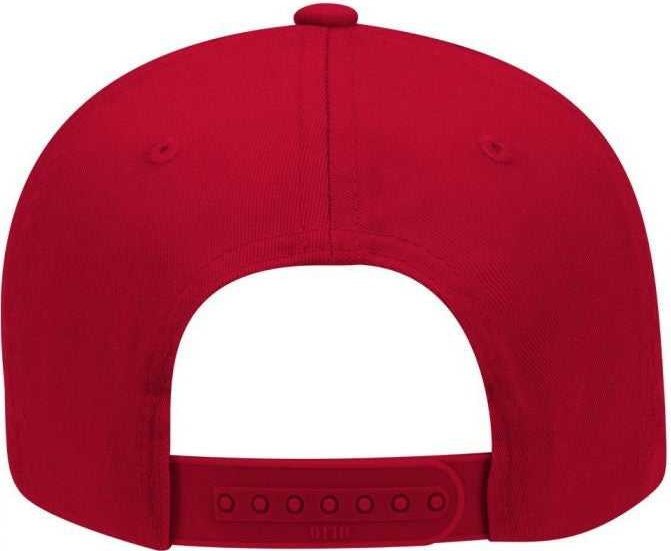 OTTO 19-061 Cotton Twill Low Profile Pro Style Cap with Fabric Adjustable Hook - Red - HIT a Double - 2