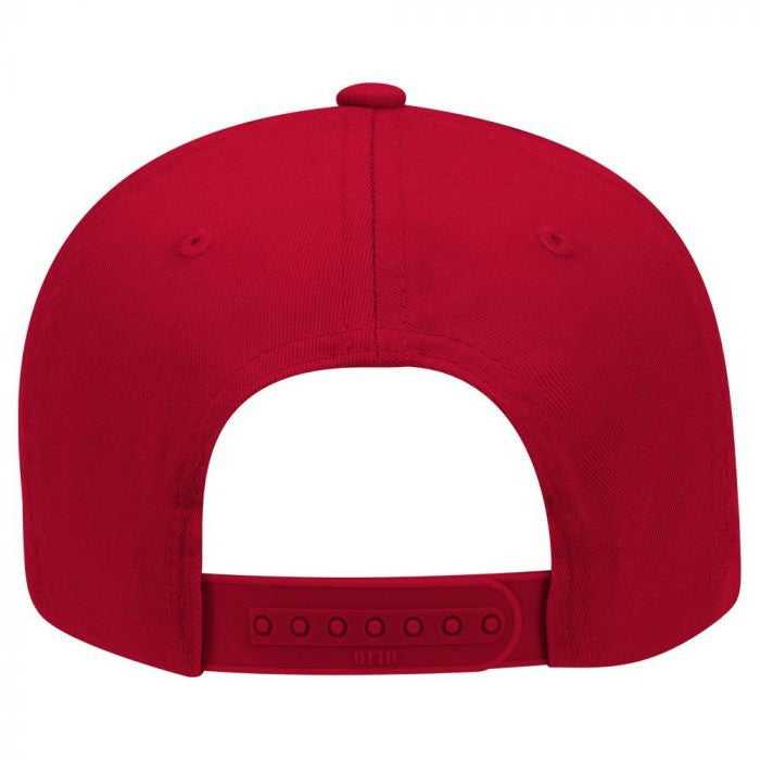 OTTO 19-061 Cotton Twill Low Profile Pro Style Cap with Fabric Adjustable Hook - Red - HIT a Double - 1