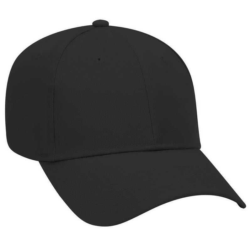 OTTO 19-061 Cotton Twill Low Profile Pro Style Cap with Fabric Adjustable Hook - Black - HIT a Double - 1