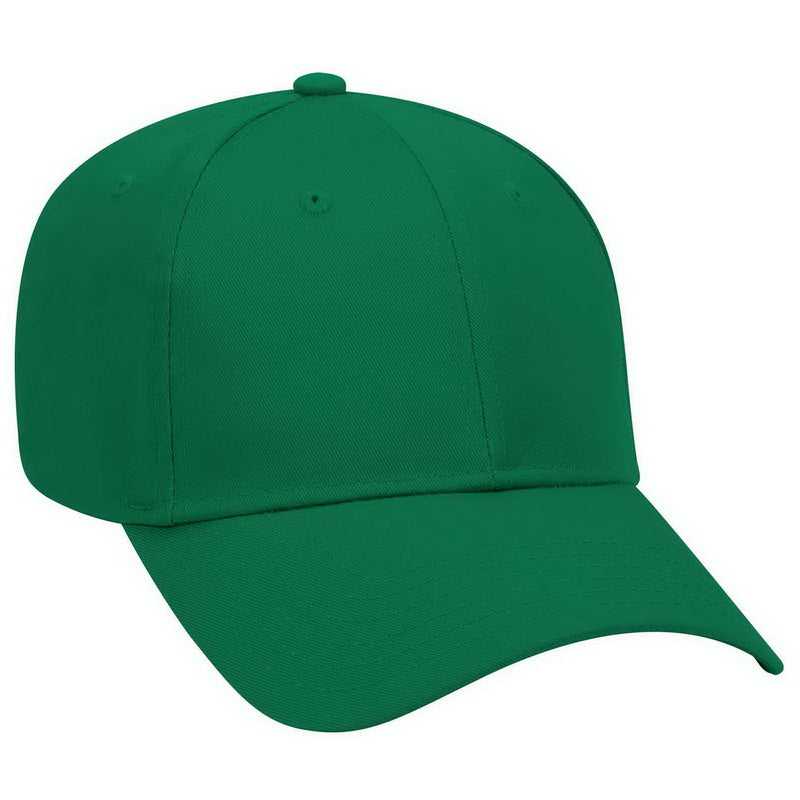 OTTO 19-061 Cotton Twill Low Profile Pro Style Cap with Fabric Adjustable Hook - Kelly - HIT a Double - 1