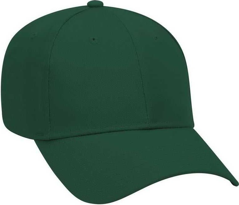 OTTO 19-061 Cotton Twill Low Profile Pro Style Cap with Fabric Adjustable Hook - Dark Green - HIT a Double - 1