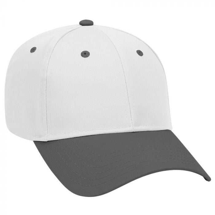 OTTO 19-061 Cotton Twill Low Profile Pro Style Cap with Fabric Adjustable Hook - Black White - HIT a Double - 1