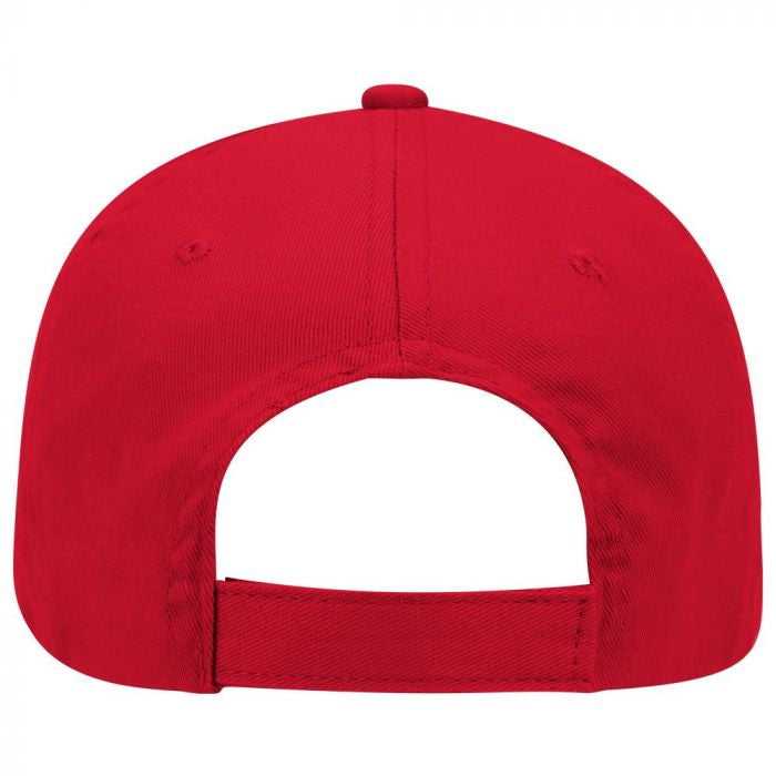 OTTO 19-1109 Brushed Promo Cotton Twill 6 Panel Low Profile Baseball Cap - Red - HIT a Double - 1