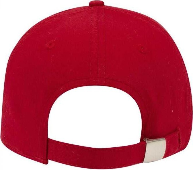 OTTO 19-1203 Superior Cotton Twill 6 Panel Low Profile Baseball Cap - Red - HIT a Double - 2
