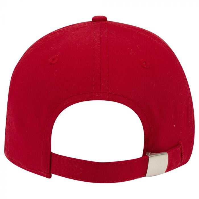 OTTO 19-1203 Superior Cotton Twill 6 Panel Low Profile Baseball Cap - Red - HIT a Double - 1