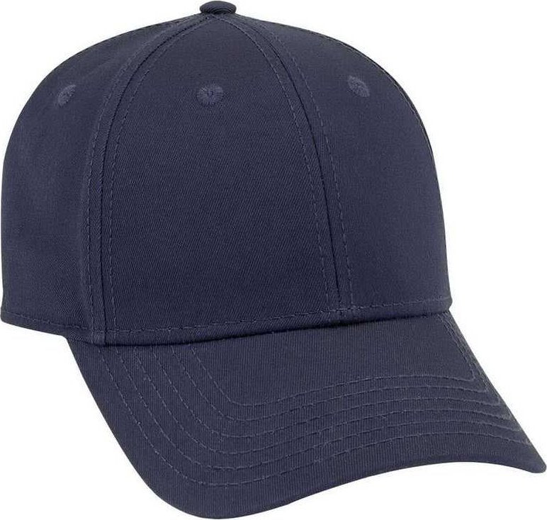 OTTO 19-1203 Superior Cotton Twill 6 Panel Low Profile Baseball Cap - Navy - HIT a Double - 1