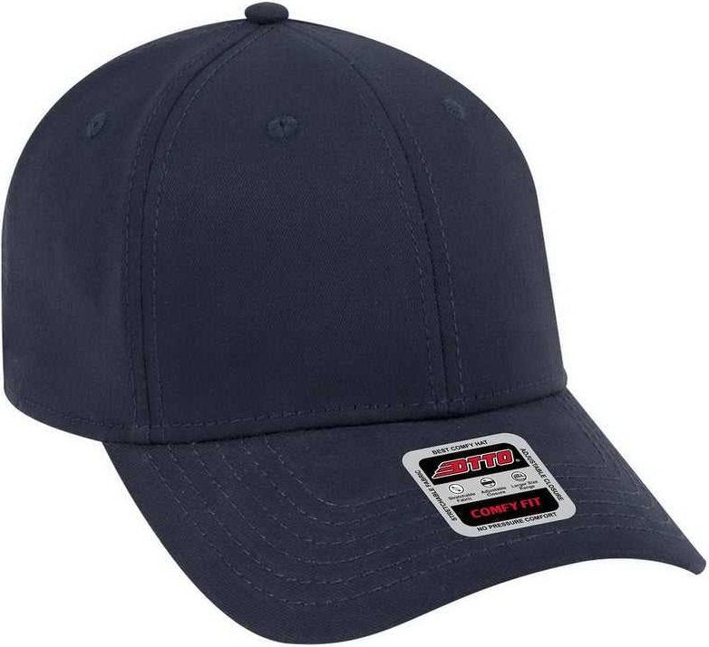 OTTO 19-1227 Ultra Fine Brushed Stretchable Superior Cotton Twill 6 Panel Low Profile Baseball Cap - Navy - HIT a Double - 1