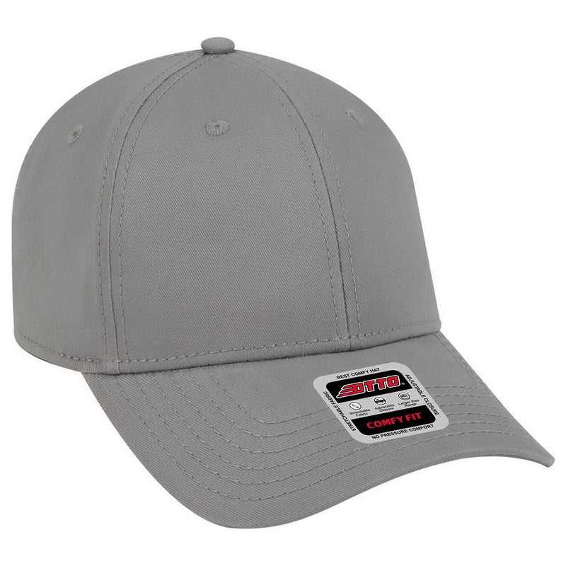 OTTO 19-1227 Ultra Fine Brushed Stretchable Superior Cotton Twill 6 Panel Low Profile Baseball Cap - Gray - HIT a Double - 1