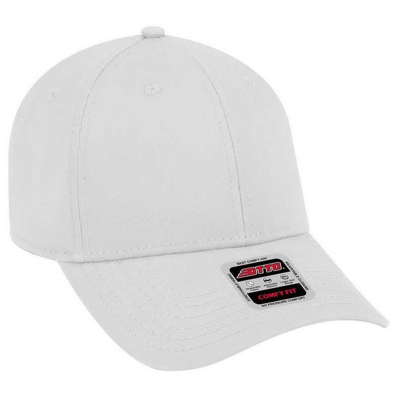 OTTO 19-1227 Ultra Fine Brushed Stretchable Superior Cotton Twill 6 Panel Low Profile Baseball Cap - White - HIT a Double - 1
