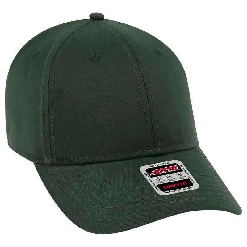 OTTO 19-1227 Ultra Fine Brushed Stretchable Superior Cotton Twill 6 Panel Low Profile Baseball Cap - Dark Green - HIT a Double - 1