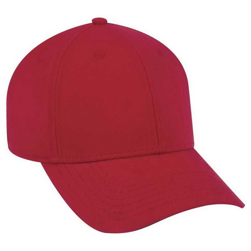 OTTO 19-1227A 6 Panel Low Profile Baseball Cap - Red - HIT a Double - 1
