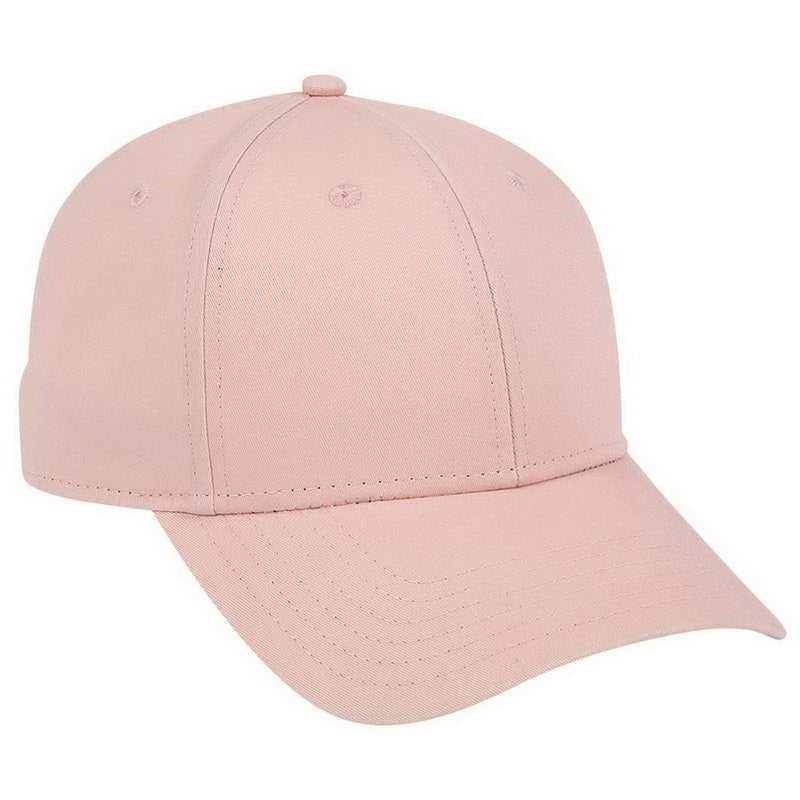OTTO 19-1229 Superior Combed Cotton Twill 6 Panel Low Profile Baseball Cap - Pink - HIT a Double - 1