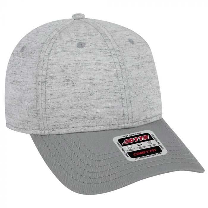 OTTO 19-1232 Otto Comfy Fit 6 Panel Low Profile Baseball Cap - Gray Heather Gray - HIT a Double - 1