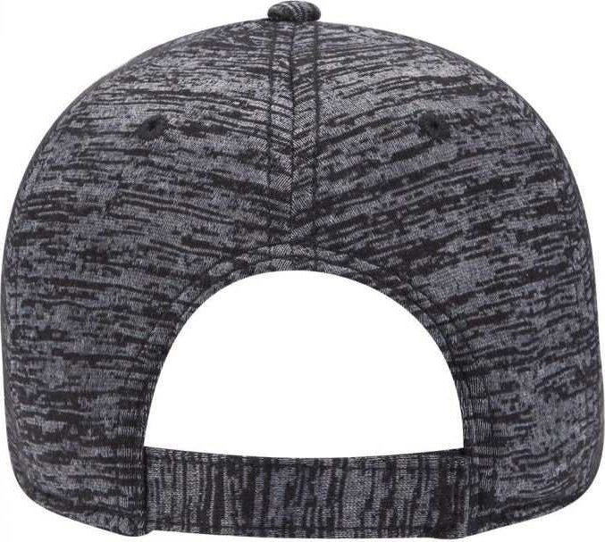 OTTO 19-1232A 6 Panel Low Profile Baseball Cap - Heather Black - HIT a Double - 2