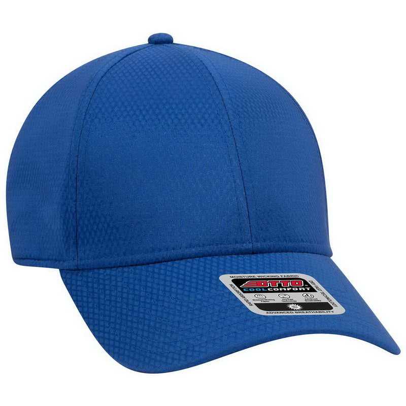 OTTO 19-1253 6 Panel Low Profile UPF 50+ Cool Comfort Performance Stretchable Diamond Knit Cap - Royal - HIT a Double - 1