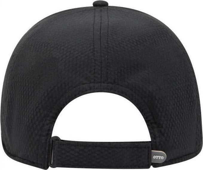 OTTO 19-1253 6 Panel Low Profile UPF 50+ Cool Comfort Performance Stretchable Diamond Knit Cap - Black - HIT a Double - 1