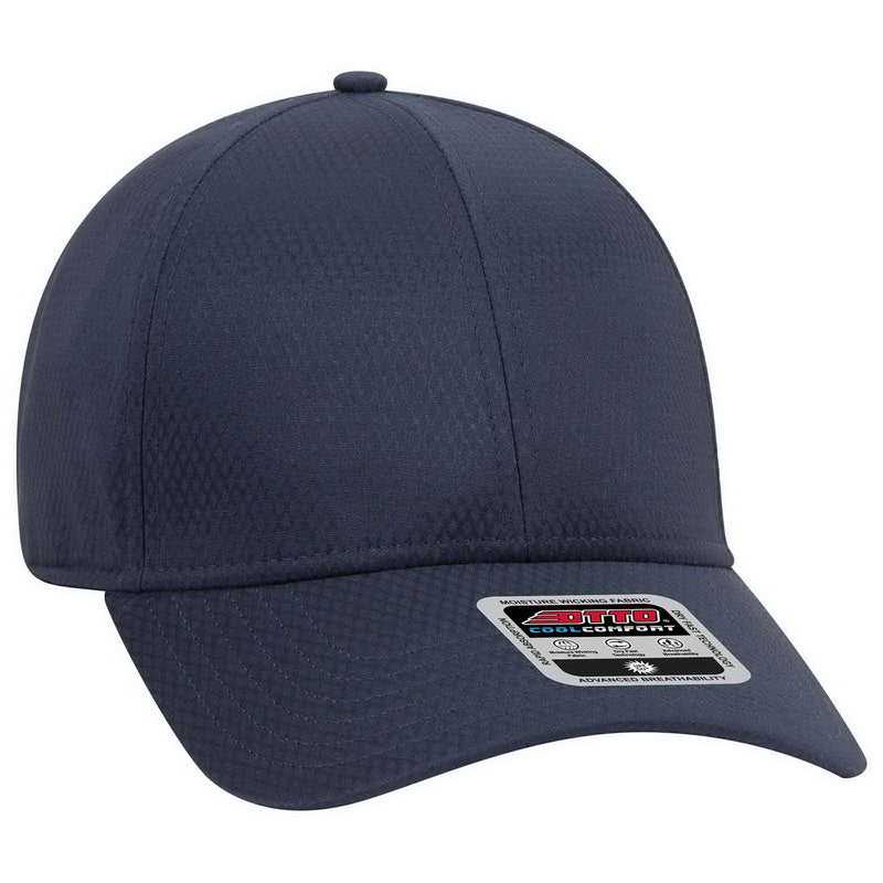 OTTO 19-1253 6 Panel Low Profile UPF 50+ Cool Comfort Performance Stretchable Diamond Knit Cap - Navy - HIT a Double - 1