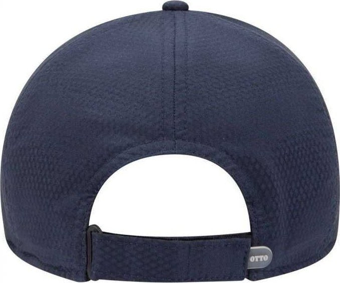 OTTO 19-1253 6 Panel Low Profile UPF 50+ Cool Comfort Performance Stretchable Diamond Knit Cap - Navy - HIT a Double - 2