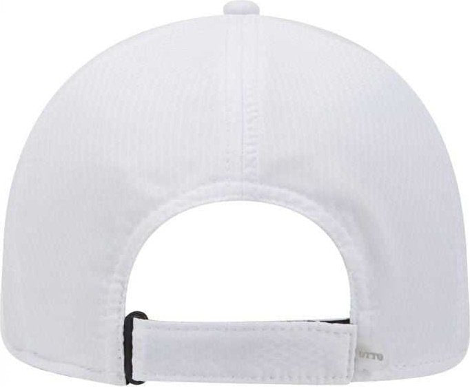 OTTO 19-1253 6 Panel Low Profile UPF 50+ Cool Comfort Performance Stretchable Diamond Knit Cap - White - HIT a Double - 2