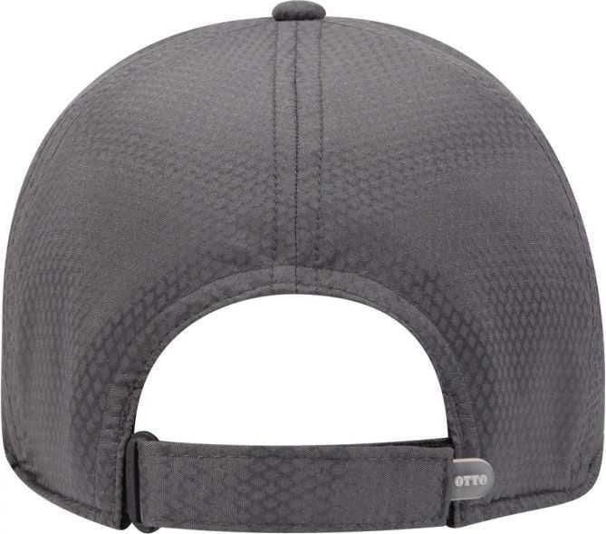 OTTO 19-1253 6 Panel Low Profile UPF 50+ Cool Comfort Performance Stretchable Diamond Knit Cap - Charcoal Gray - HIT a Double - 2